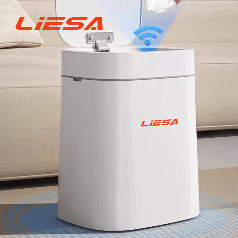 Contenedor de basura con detección inteligente completamente automático